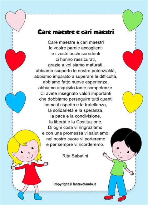 Poesie Per La Festa Di Fine Anno Da Dedicare Ai Docenti Della Scuola