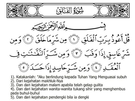 Surah Al Falaq Dan Artinya