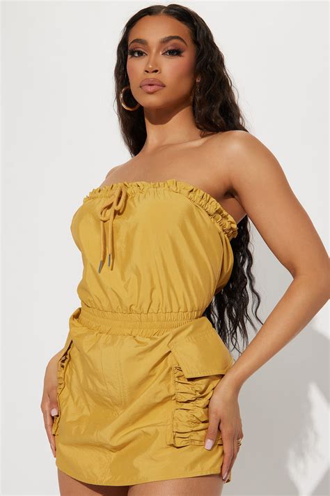 All Weekend Romper Mustard Fashion Nova Rompers Fashion Nova