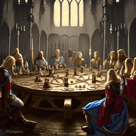 arthurian  table  king arthur  noble medieval knights