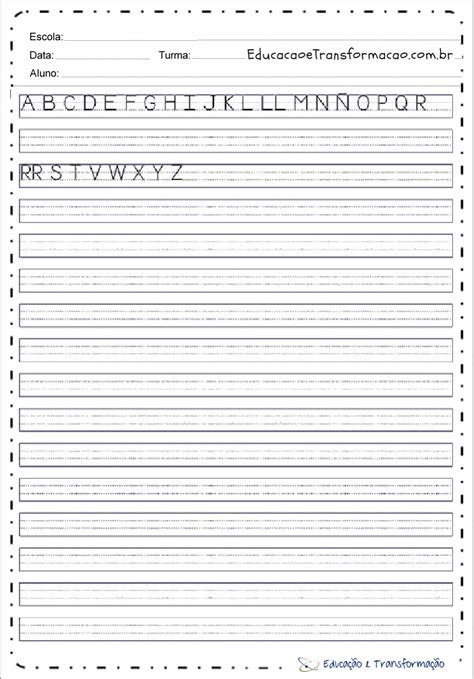Caderno De Caligrafia Alfabeto - Alfabeto No Caderno De Caligrafia — KERUSSO