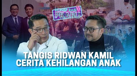 Tangis Ridwan Kamil Tak Kuasa Menahan Kesedihan Saat Cerita Kehilangan