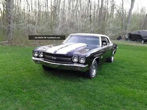 1970 Chevy Chevelle Ss 396, Black, White Top Convertible