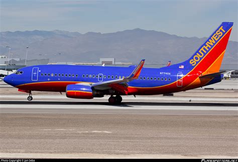 N7740A Southwest Airlines Boeing 737 7BD WL Photo By Jan Seba ID