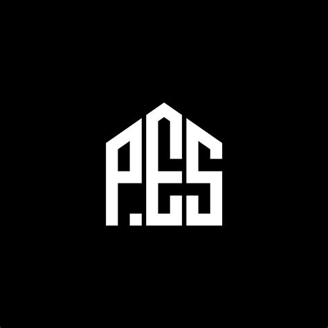 PES letter logo design on BLACK background. PES creative initials ...