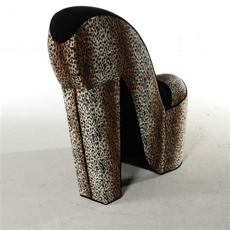 Leopard Print High Heel Shoe Chair Ebth