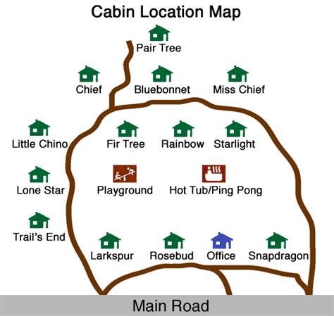 Cabin Location Map | Dan Dee Cabins | Ruidoso, NM