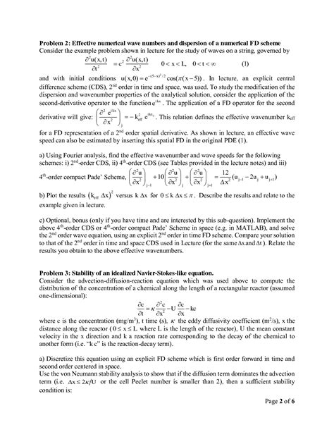 SOLUTION Numerical Fluid Mechanics Problem Set 4 Studypool