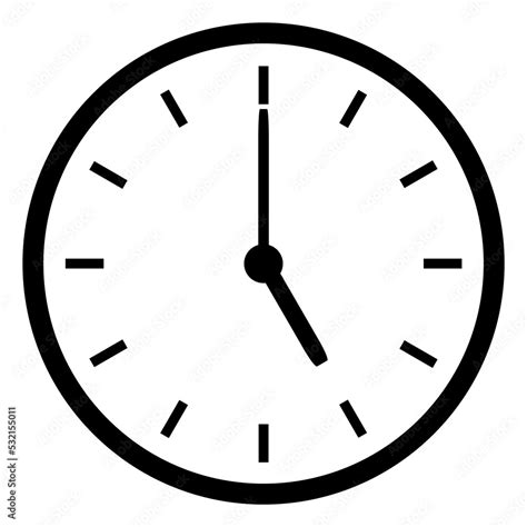 Uhr Icon Zeigt 5 Oder 17 Uhr Anzeige Von Uhrzeit Beginn Oder