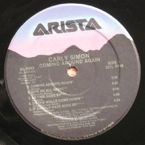 Carly Simon Coming Around Again Disk Market