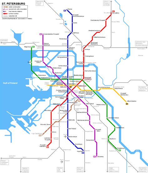 Карта метро питера схема 2024