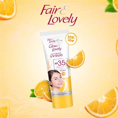 Jual GLOW LOVELY FAIR LOVELY ULTIMATE UV DUO KRIM VIT C 20GR 40GR