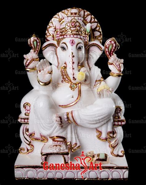 White Marble Ganesha Statue GN 4037 Size 1 Feet To 6 Feet At Rs 25000