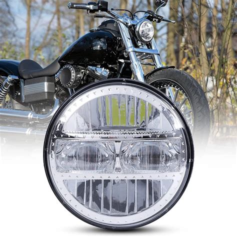 Black Chrome Sportster Headlight Inch Led Headlights For Harley