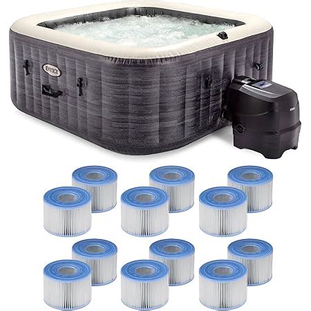 Amazon Intex Ep Purespa Plus Greystone Inflatable Square Hot Tub X E