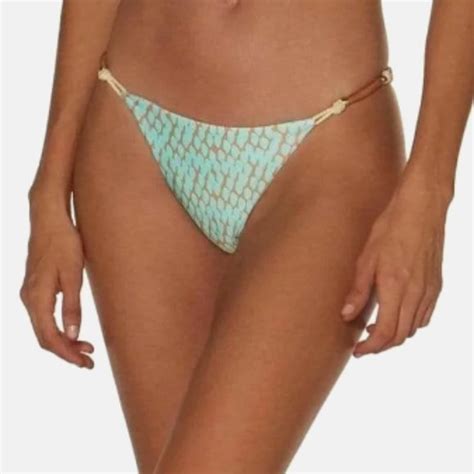 Vix Swim 25 Vix Elis Detail Bikini Bottom In Mamba Aqua Poshmark