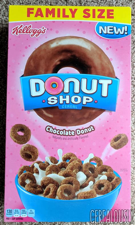 Review Kelloggs Donut Shop Chocolate Donut Cereal Cerealously