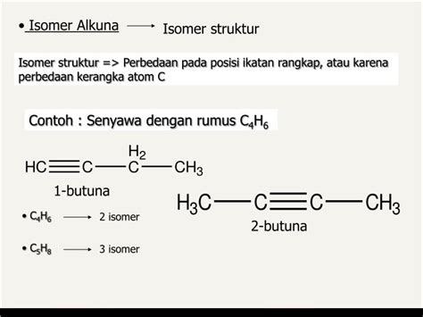 Ppt Alkuna Rumus Umum C N H 2n 2 Alkuna Merupakan Senyawa Hidrokarbon Tak Powerpoint