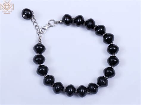 Black Onyx Gemstone Bracelet Sterling Silver Bracelets Exotic India Art