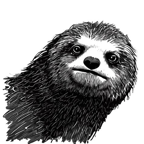 Sloth Pencil Sketch · Creative Fabrica