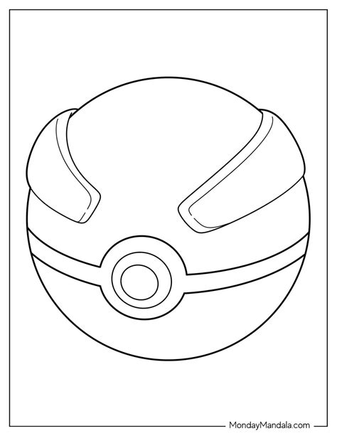 PokeBall 20 Coloring Pages for Kids