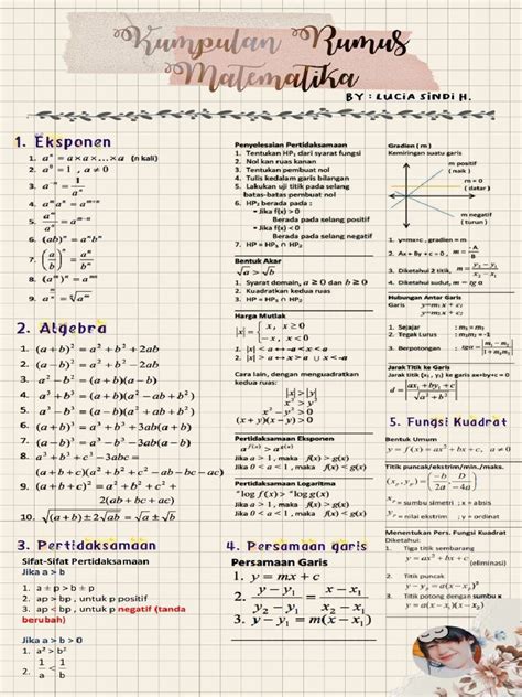 Kumpulan Rumus Matematika Lengkap Pdf