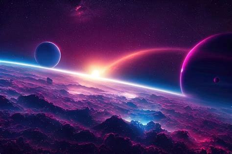 Premium Photo Fantastic Beautiful Planets In A Far Uncharted Space