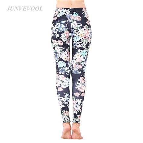 Slim 3d Floral Pencil Pant Femme Autumn Punk Leggings Sexy Flowers