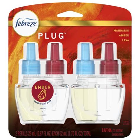 Febreze Plug Air Freshener Odor Fighter Ember 2 87 Fl Oz Oil