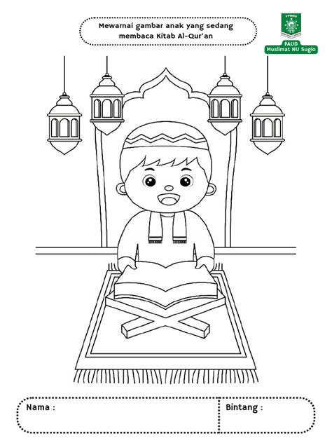 Keg Mewarnai Gambar Anak Membaca Al Quran Pdf