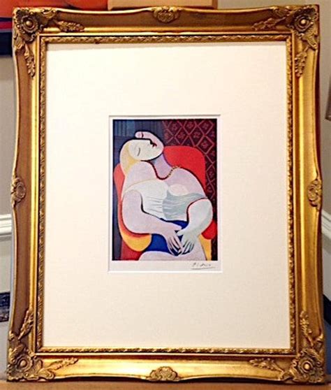 Pablo Picasso Dream Hand Signed Vintage Print Etsy Vintage Prints