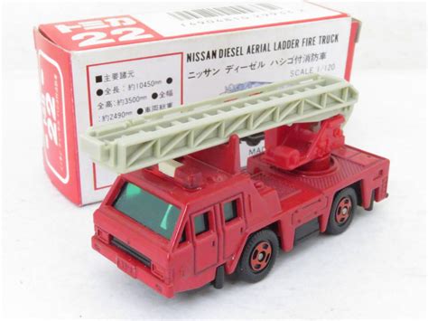 【やや傷や汚れあり】トミカ 22 Nissan Diesel Aerial Laddar Fire Truck 日産ディーゼル ハシゴ消防車