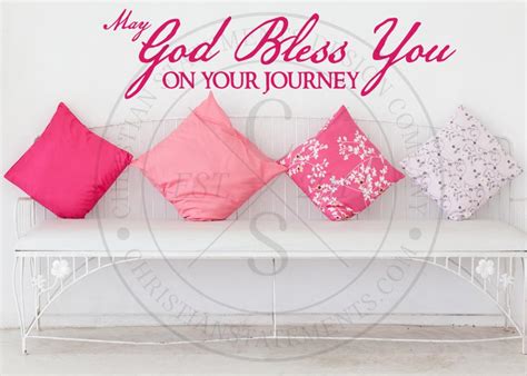 May God Bless Your Journey Vinyl Wall Statement Vinyl Ins019