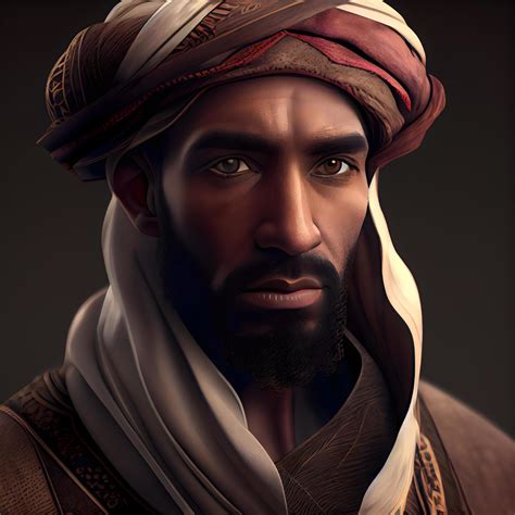 Portrait Of A Handsome Arabic Man With Turban Image 23185704 Stock