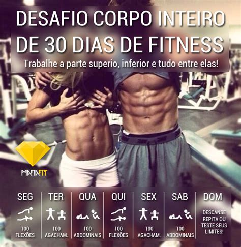 Desafio Corpo Inteiro De 30 Dias De Fitness Mafia Fit