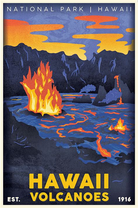 Hawaii Volcano National Park Posters