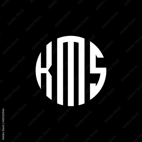 KMS letter logo design. KMS modern letter logo with black background ...