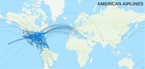 American Airlines Route Map