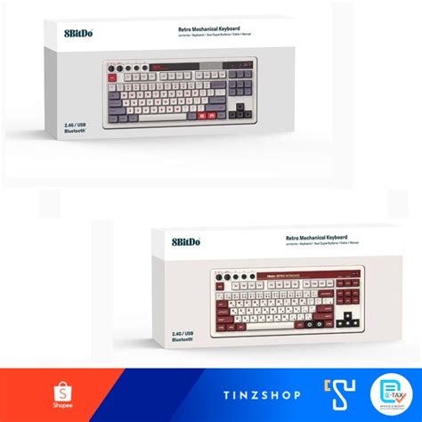 8Bitdo Retro Mechanical Keyboard Bluetooth 2 4G USB C Hot Swappable Gaming Keyboard Shopee