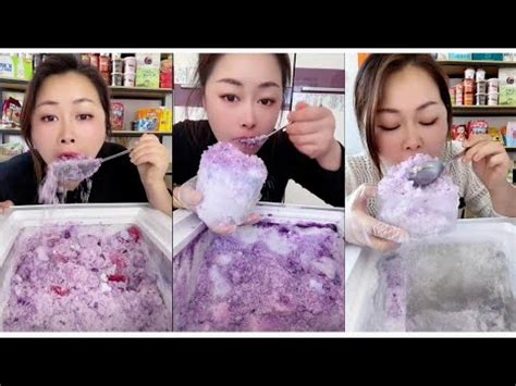 FREEZER FROST MUKBANG EATING ASMR SOFT DRY CRUNCHY CRISPY ICE BOWL