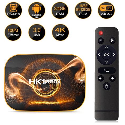 Hot HK1 Rbox Set Up TV Box Rk3318 Dual WiFi With 100m Ethernet With