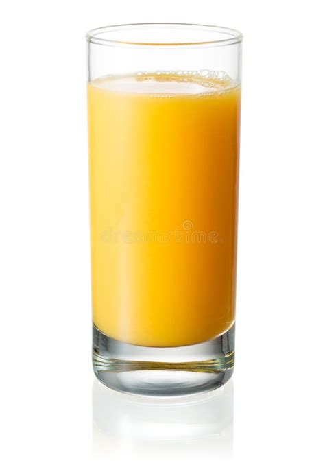 Volledig Glas Jus D Orange Op Witte Achtergrond Met Het Knippen Van Pa