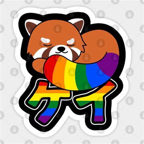 Cute Red Panda Gay Pride Gay Pride Sticker Teepublic