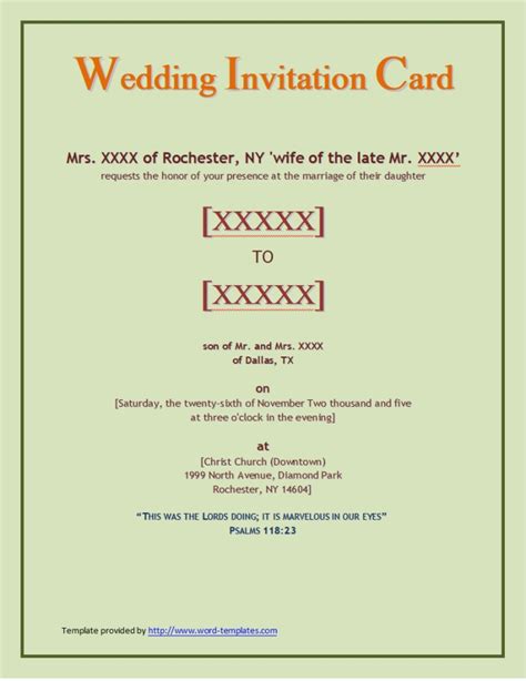 WORD of Wedding Card Template.doc | WPS Free Templates