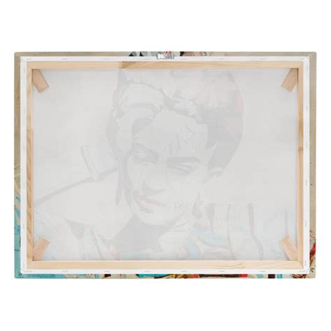 Frida Kahlo Collage No Leinwandbild Im Querformat Bilderwelten