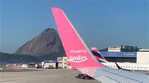 Beautiful Cloudless Day Takeoff From Rio De Janeiro Santos Dumont Sdu