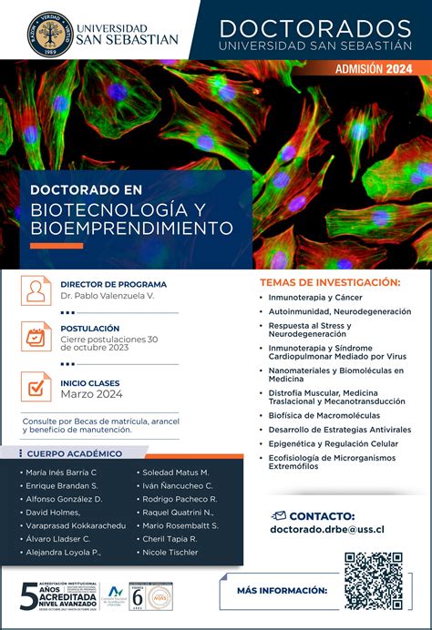 Admisión 2024 Doctorados en Inmunología y Microbiología Biotecnología