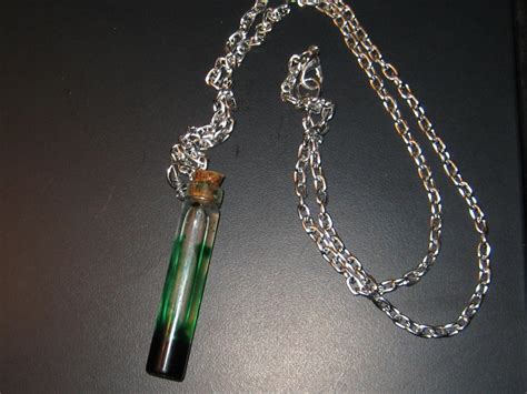 Items similar to Blood Vial Necklace / Zombie Blood/ Slime/True Blood ...