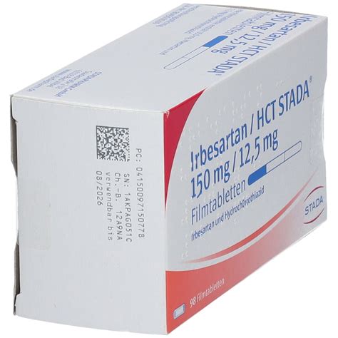 Irbesartan HCT STADA 150 Mg 12 5 Mg 98 St Mit Dem E Rezept Kaufen