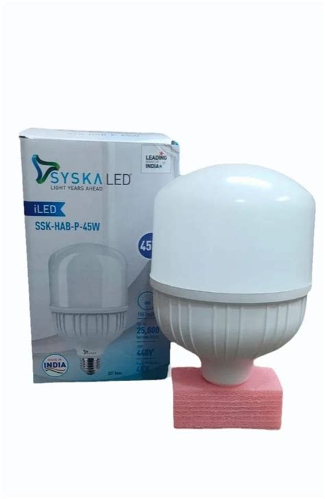 Pure White ISI Syska LED SSK HAB 45W Bulb 90 Lm W Warm White At Rs